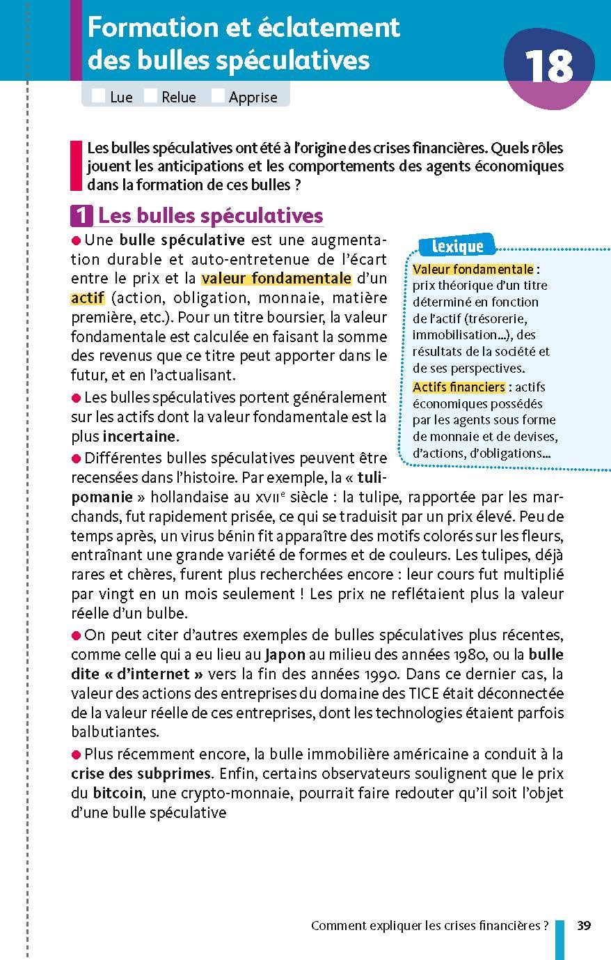 Mes Fiches pour le BAC Sciences Economiques et Socilaes Term