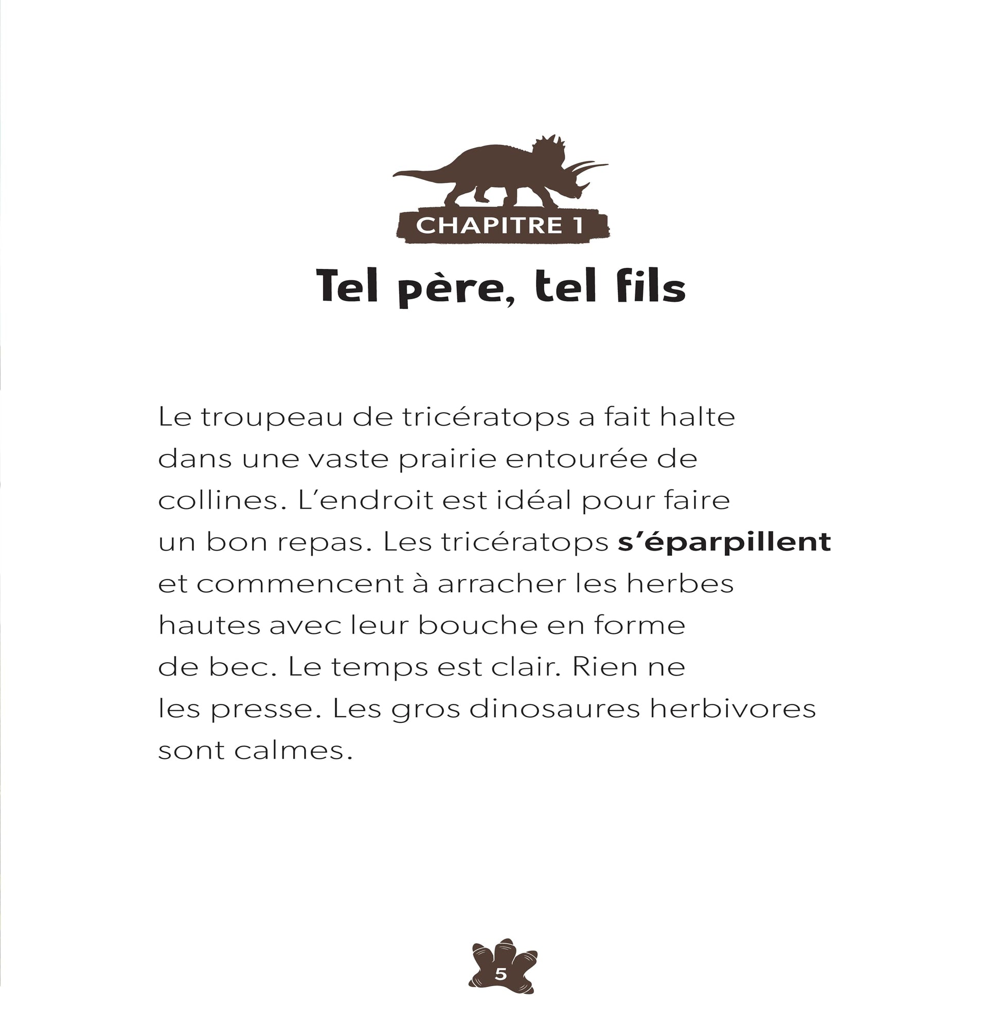 Un jeune tricératops téméraire