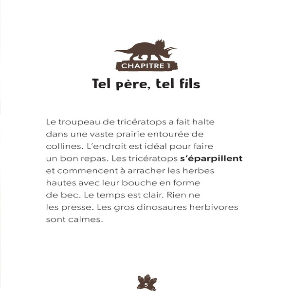 Un jeune tricératops téméraire