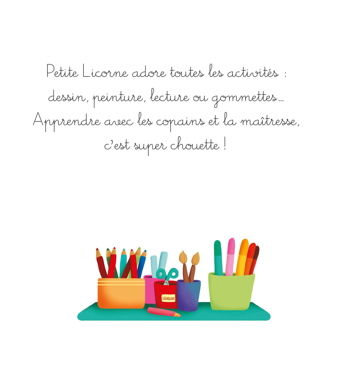 Petite licorne va à l'école