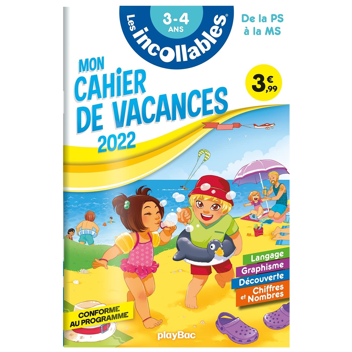 Cahier de vacances 2022 - Les incollables - De la PS à la MS - 3-4 ans