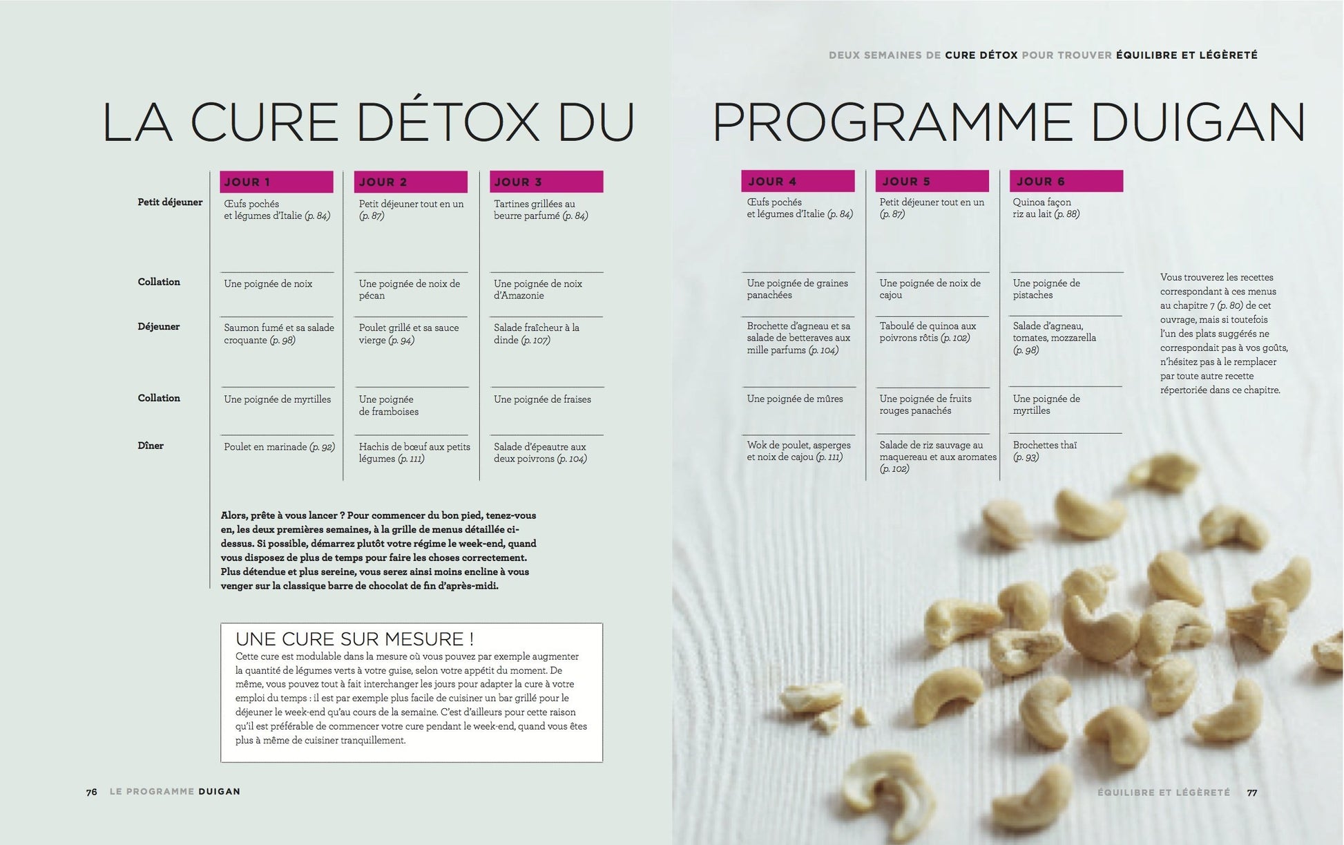 Le programme Duigan : équilibre et légèreté: Un régime gourmand et des exercices pour un corps mince, détoxifié et éclatant de santé