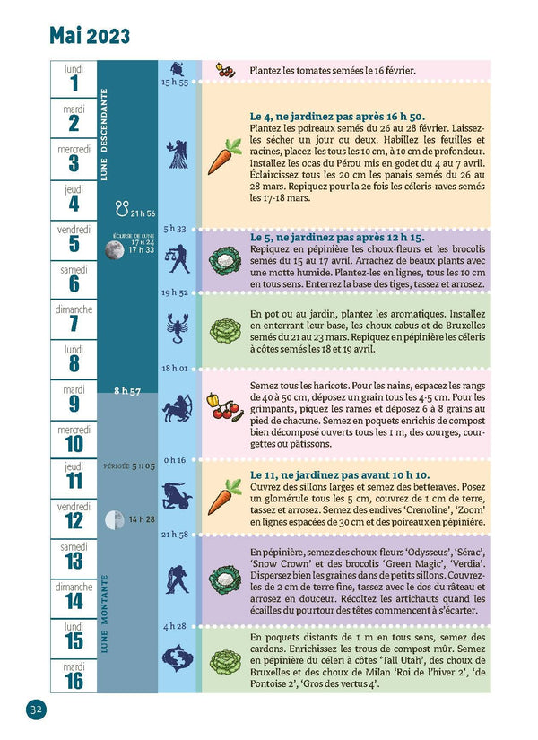 Réussir son potager avec la Lune 2023-2024