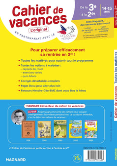 Cahier de vacances 2022, de la 3e vers la 2de: Magnard, l'inventeur des cahiers de vacances