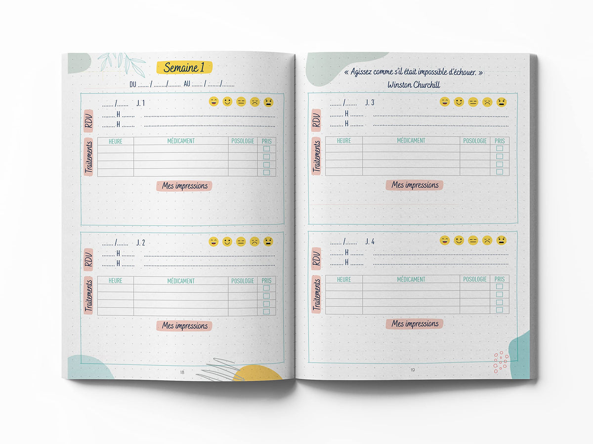 Mon carnet de FIV – journal de bord pour accompagner le parcours PMA (2 protocoles complets de FIV)