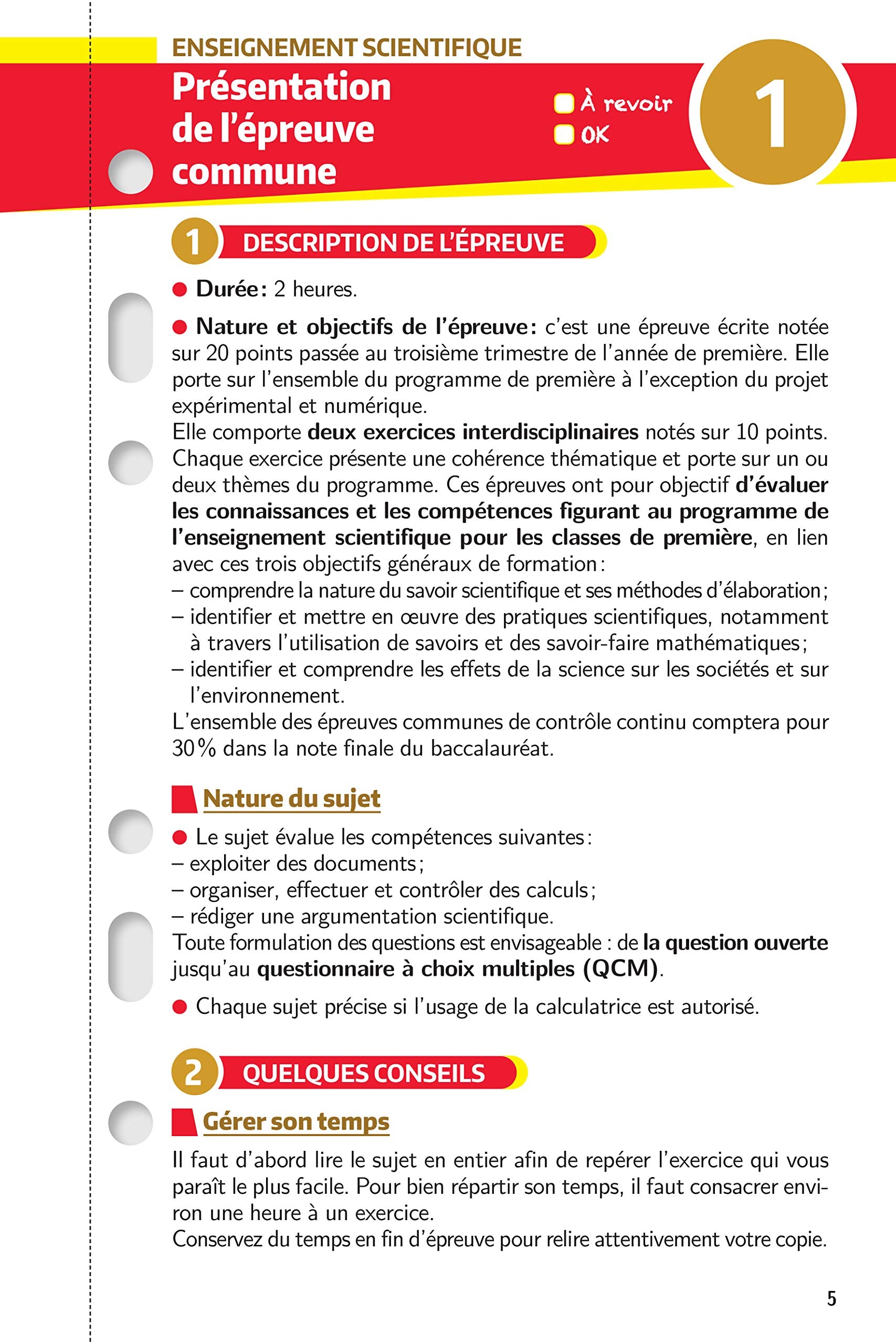 Mes années Bac - Fiches Enseignement scientifique 1re