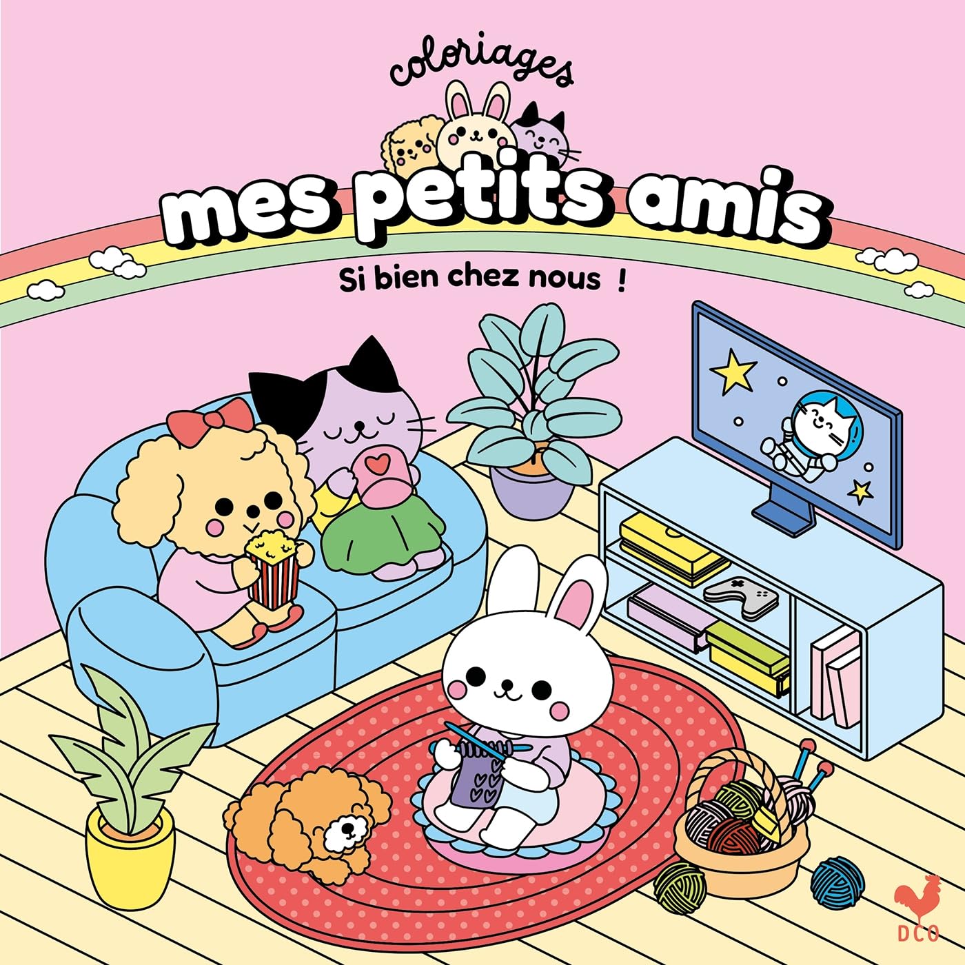 Coloriages mes petits amis - Si bien chez nous !