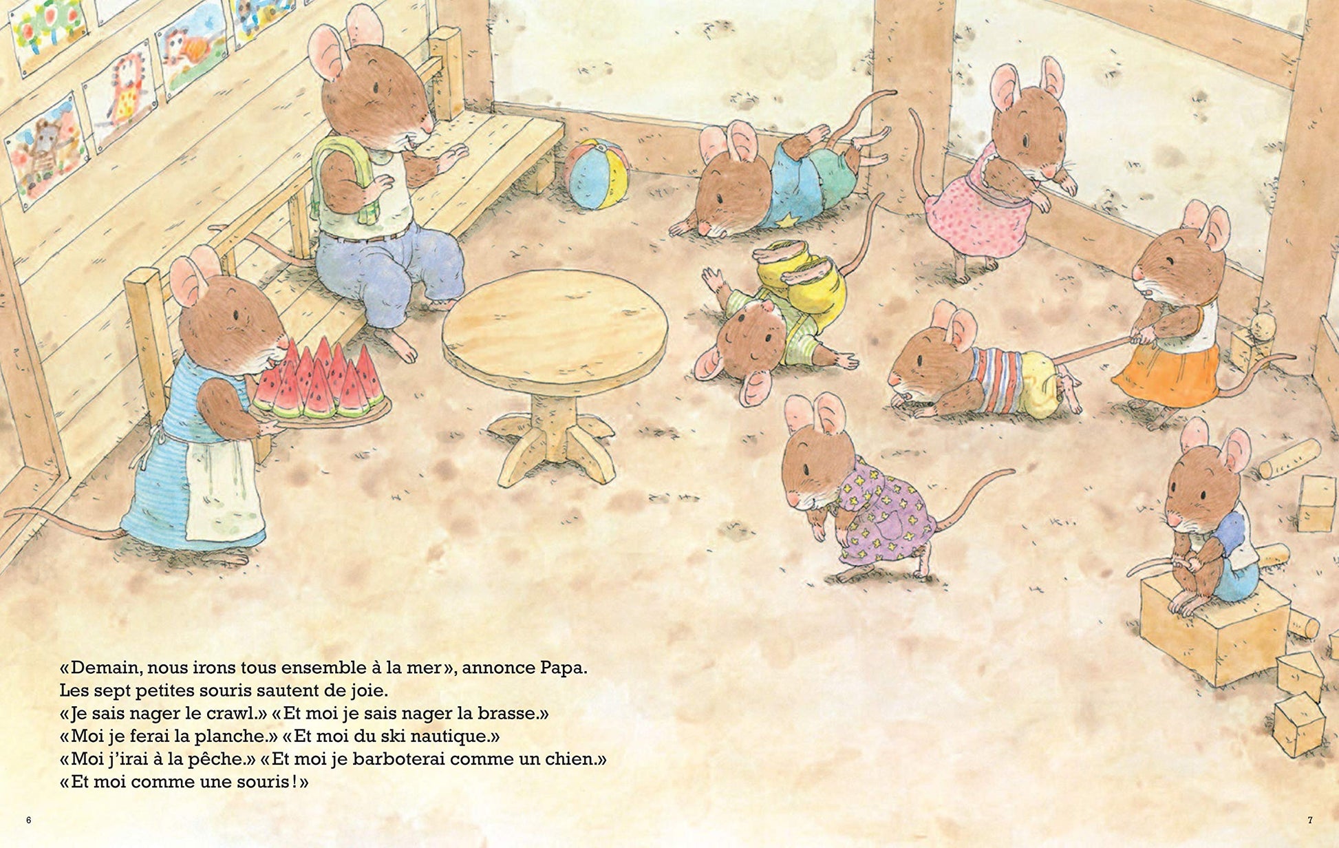 Les souris à la plage