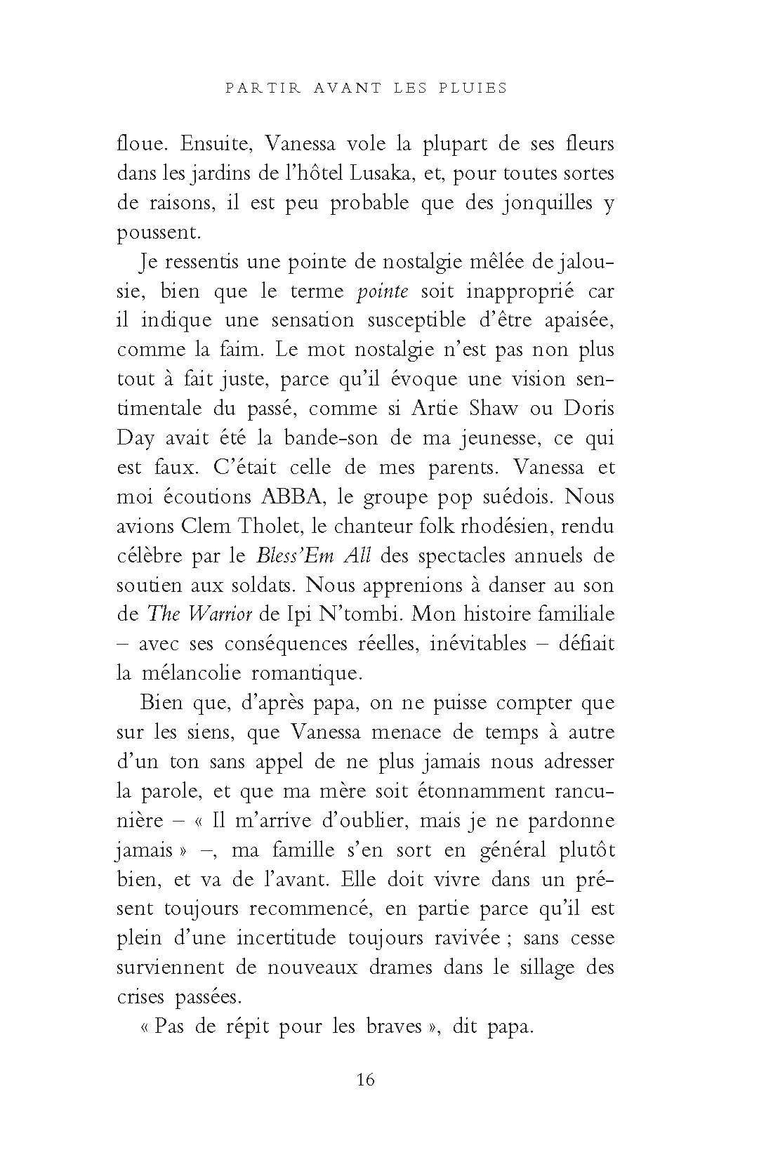 Partir avant les pluies