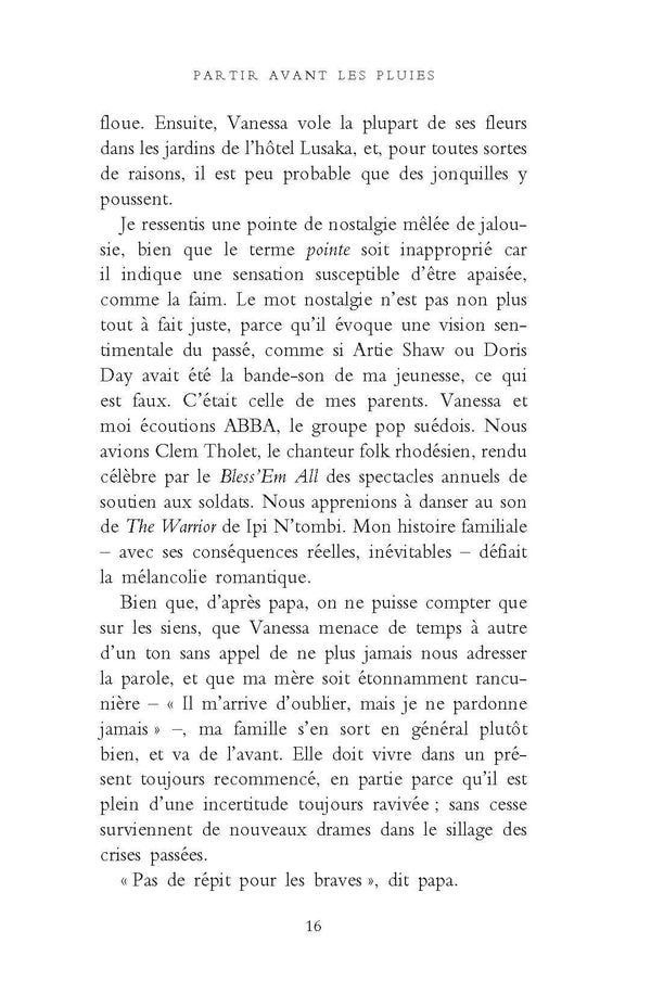 Partir avant les pluies