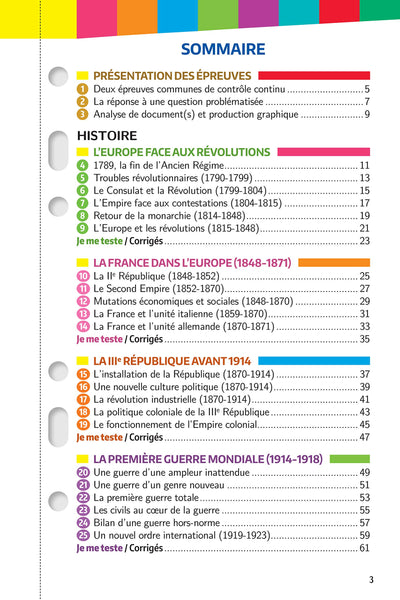 Mes années Bac - Fiches Histoire-Géographie 1re