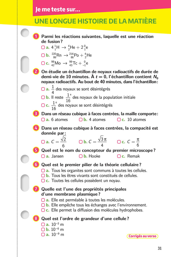 Mes années Bac - Fiches Enseignement scientifique 1re