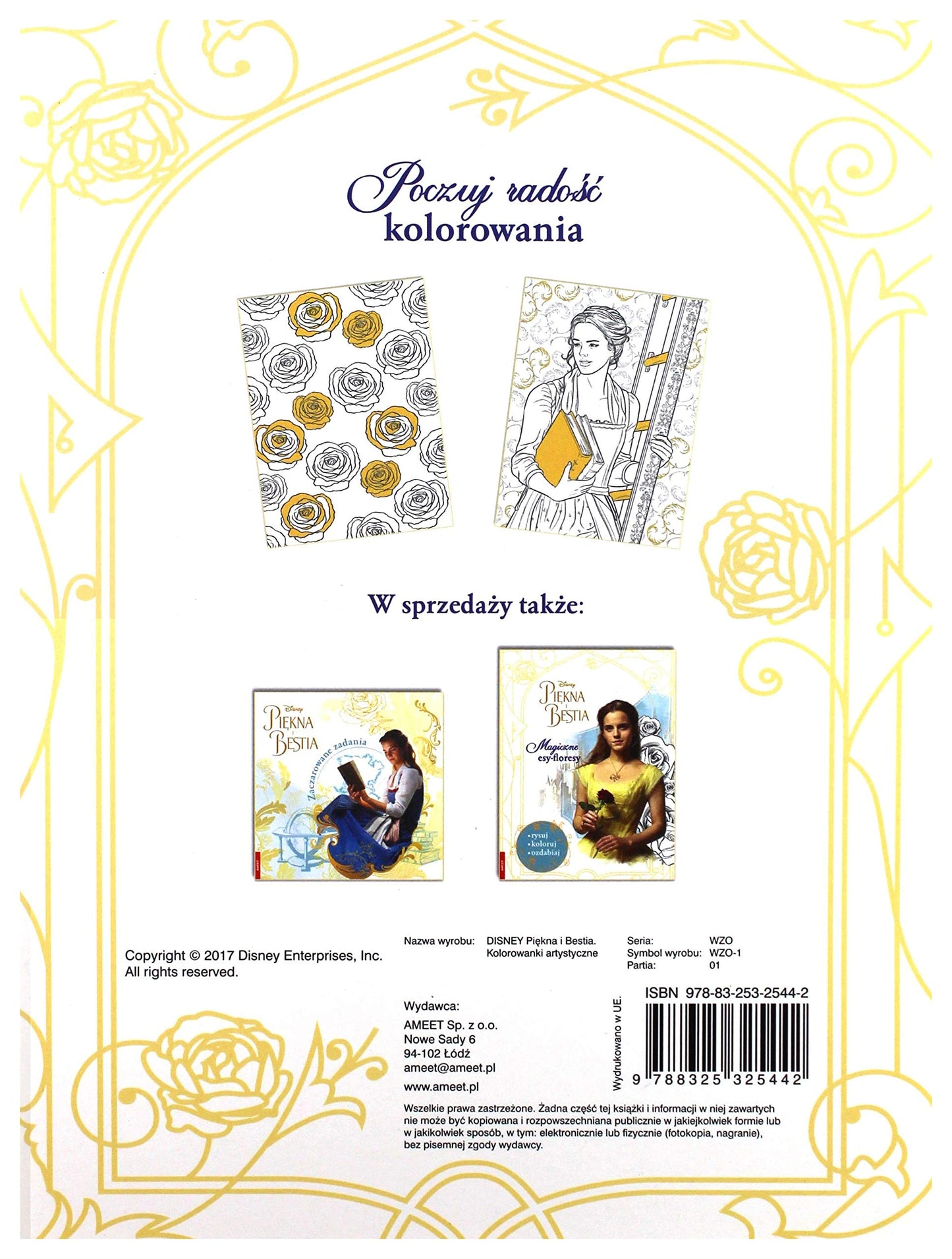 Disney Piękna i Bestia Kolorowanki artystyczne