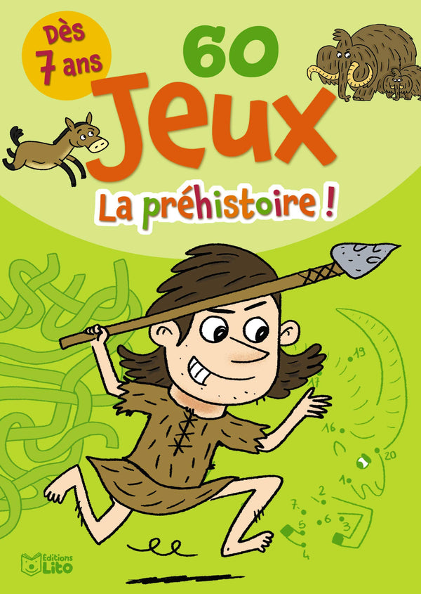 Bloc jeux: 60 jeux la préhistoire ! - Dès 7ans