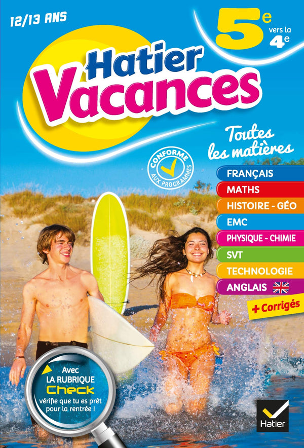 Cahier de Vacances 2018 de la 5e à la 4e- 2019: pour réviser dans toutes les matières