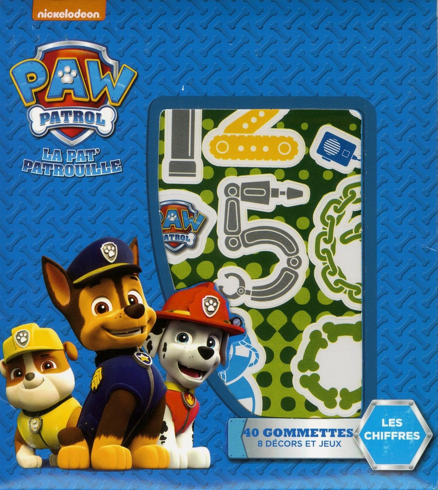 Les chiffres - La Pat' Patrouille - 40 gommettes