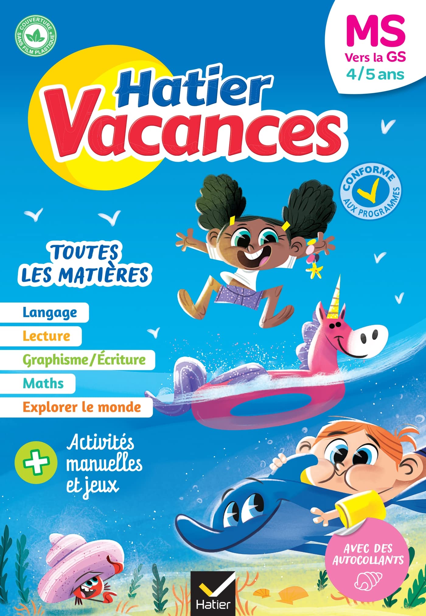 Cahier de vacances 2024 de la Moyenne section vers la Grande section 4/5 ans: pour réviser son année dans toutes les matières