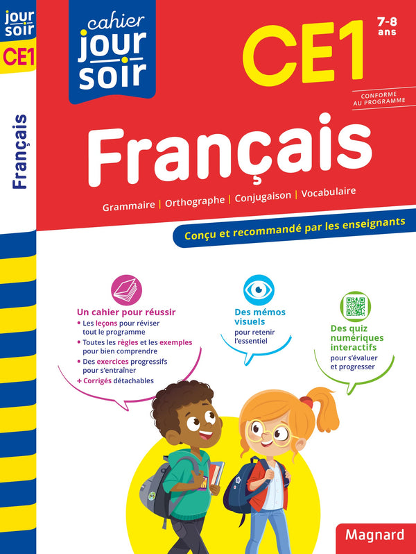 Français CE1 - Cahier Jour Soir: Conçu et recommandé par les enseignants