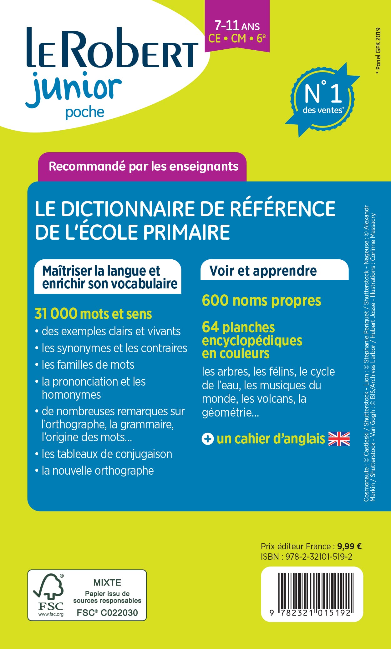 Dictionnaire Le Robert junior Poche - 7/11 ans - CE-CM-6e