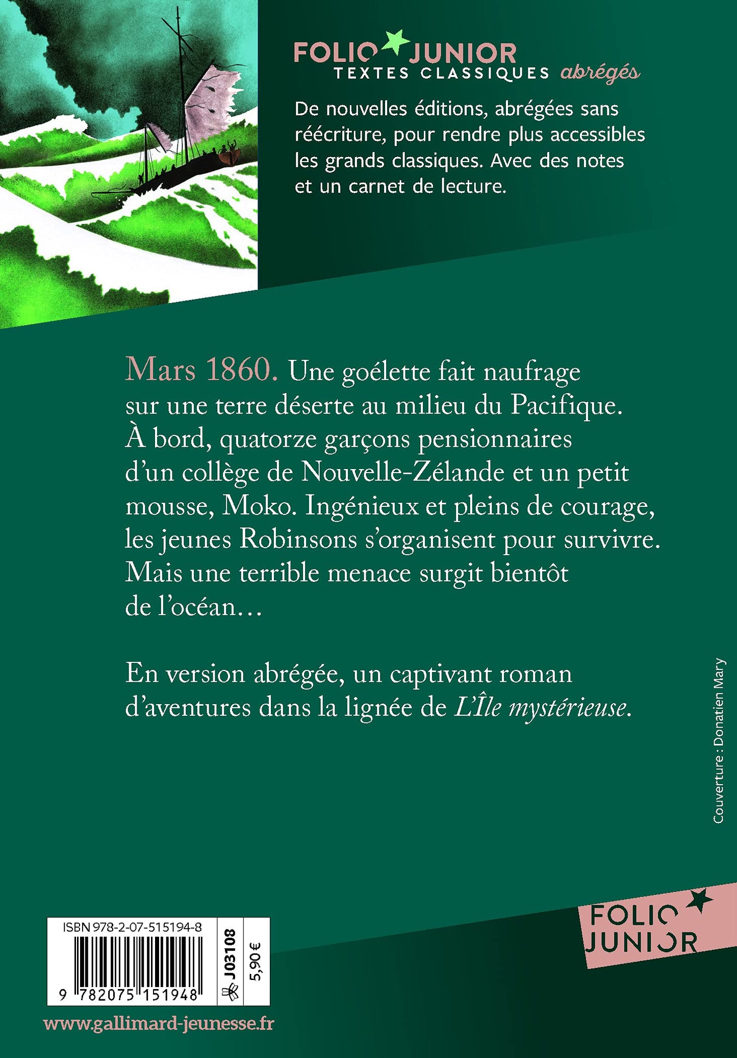 DEUX ANS DE VACANCES (ABREGE)