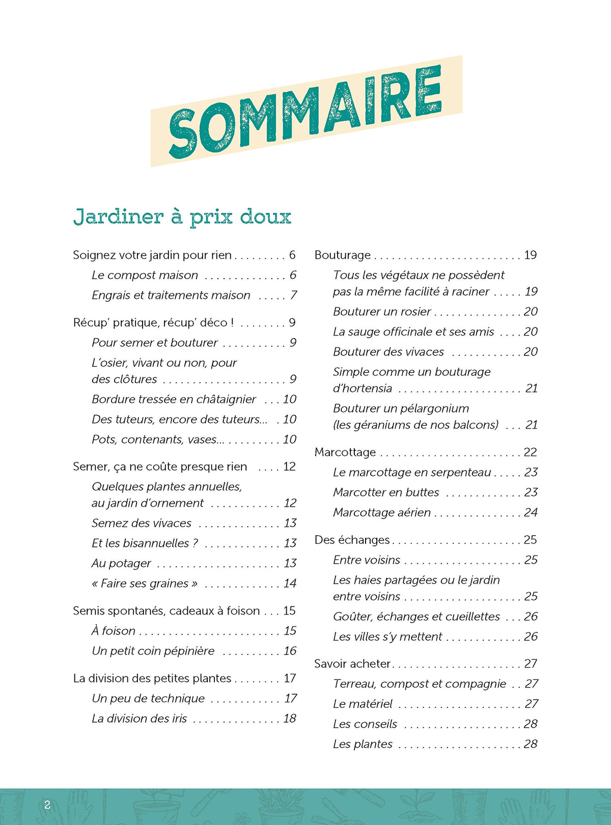 Jardiner sans dépenser