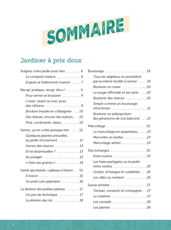 Jardiner sans dépenser
