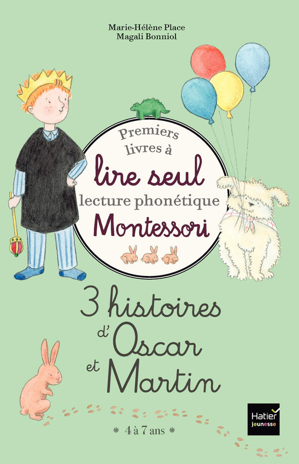 Coffret Premiers livres à lire seul - 3 histoires d'Oscar et Martin - niveau 3 Pédagogie Montessori