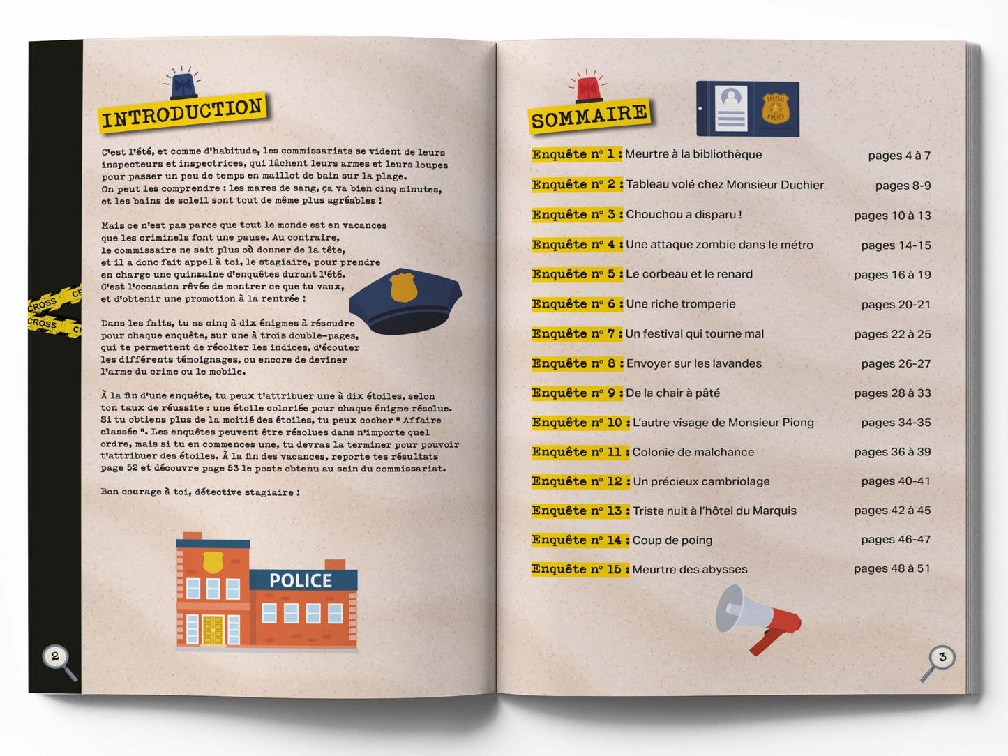 Cahier de vacances - Enquêtes et mystères: 100 énigmes et casse-tête pour résoudre 15 enquêtes