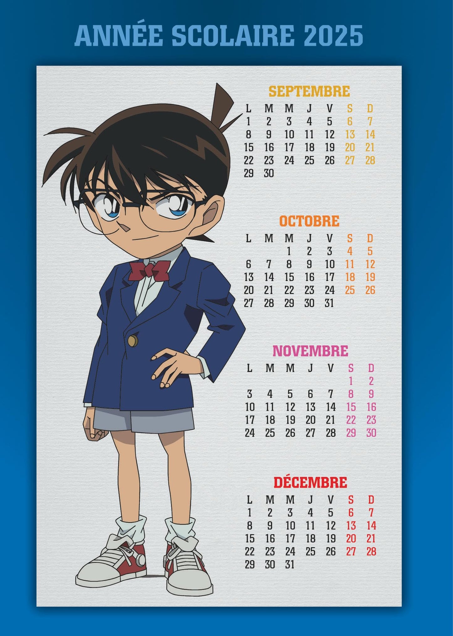 Agenda Détective Conan 2025-2026