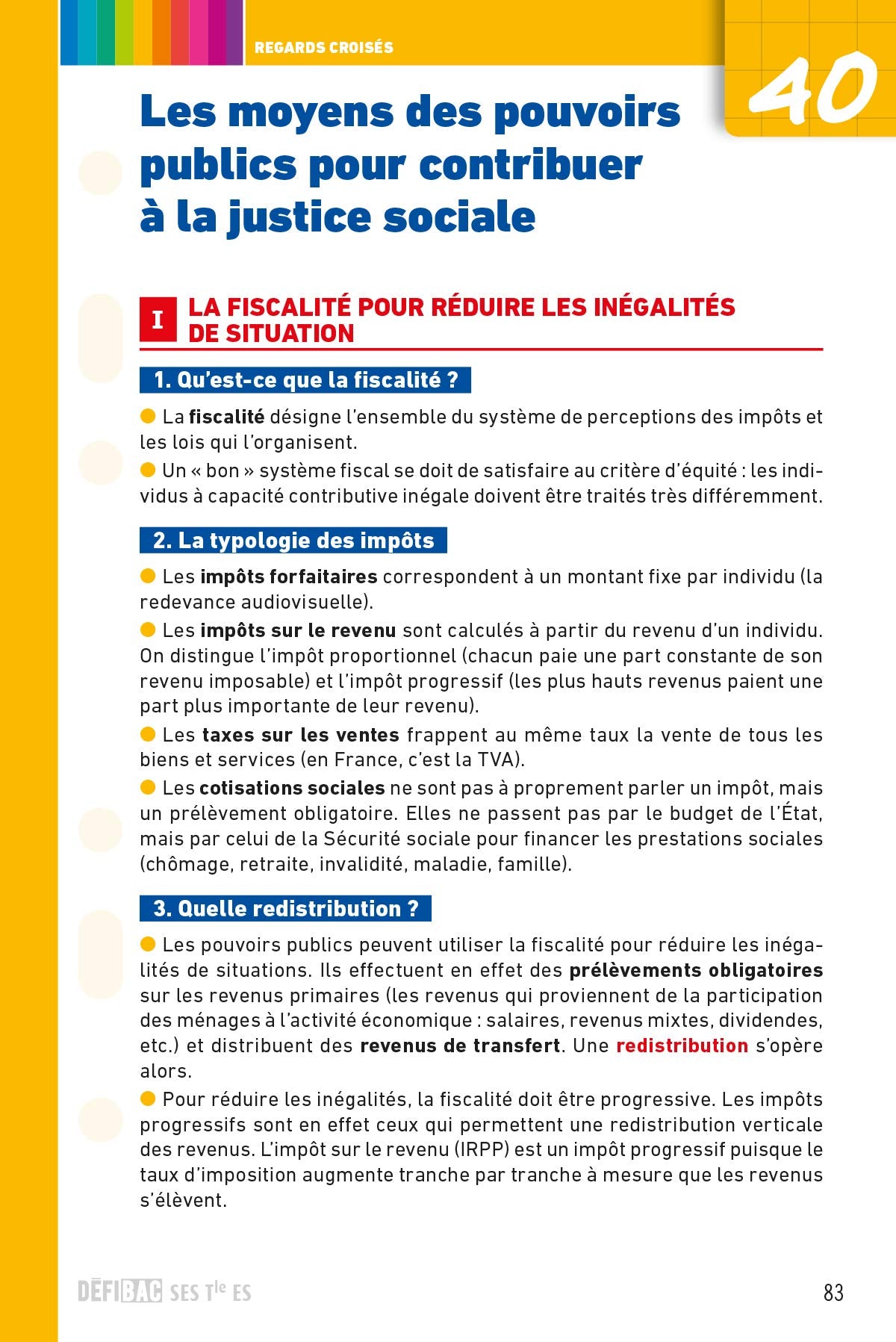 DéfiBac - Fiches de révision SES Terminale ES + OFFERT : vos fiches sur votre mobile
