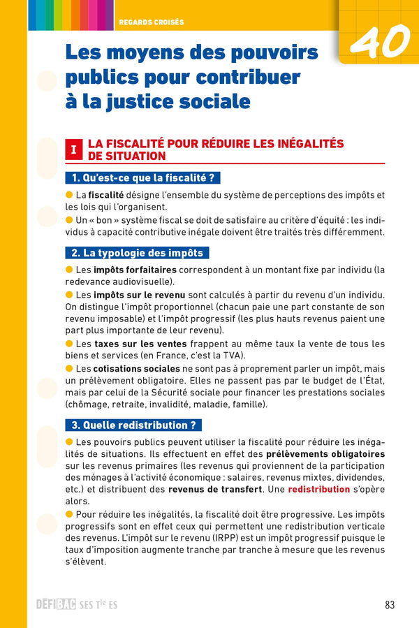 DéfiBac - Fiches de révision SES Terminale ES + OFFERT : vos fiches sur votre mobile
