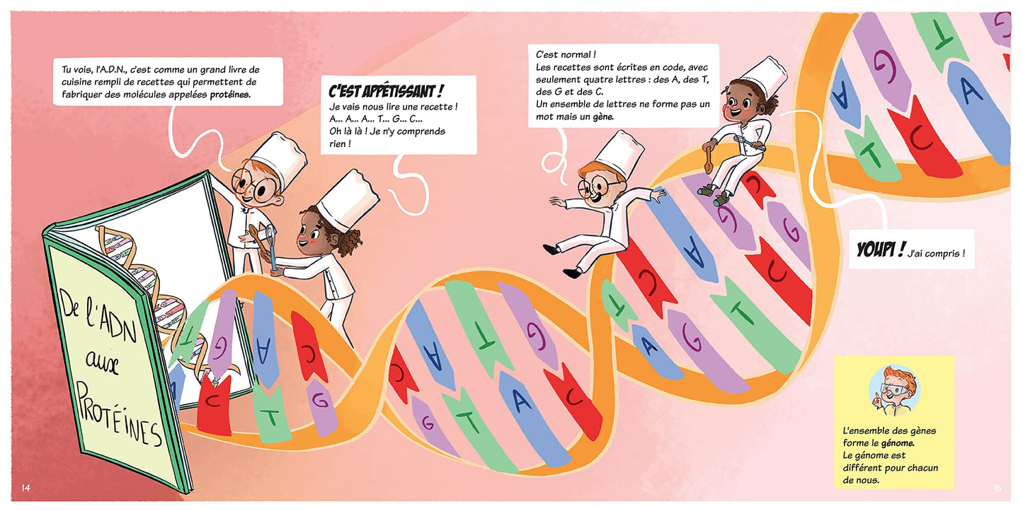 Estelle et Noé à la découverte des gènes humains