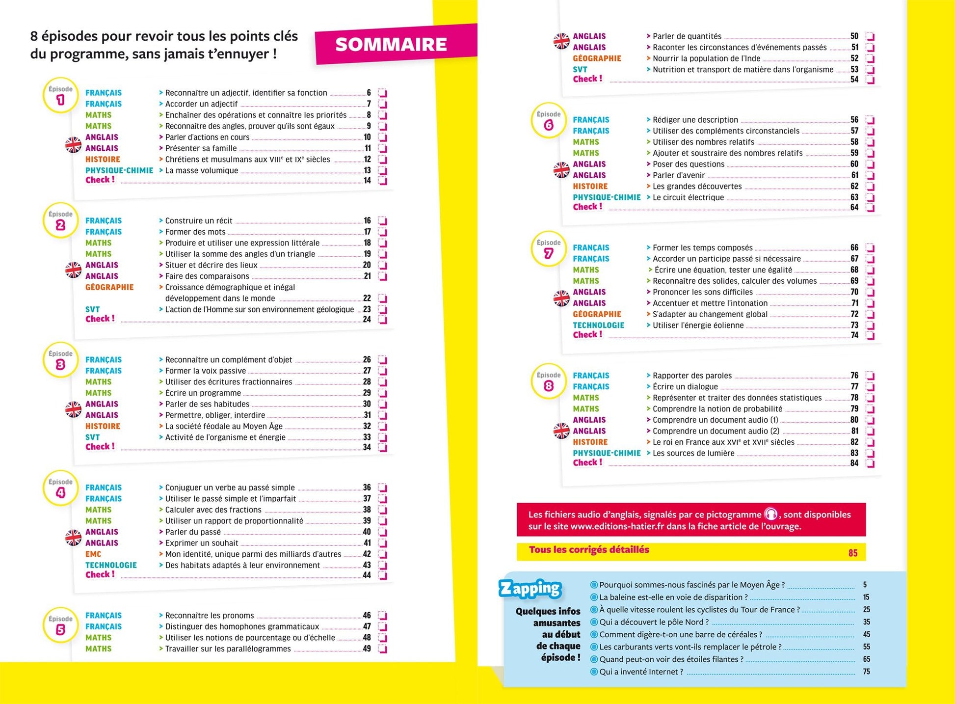 Cahier de Vacances 2018 de la 5e à la 4e- 2019: pour réviser dans toutes les matières