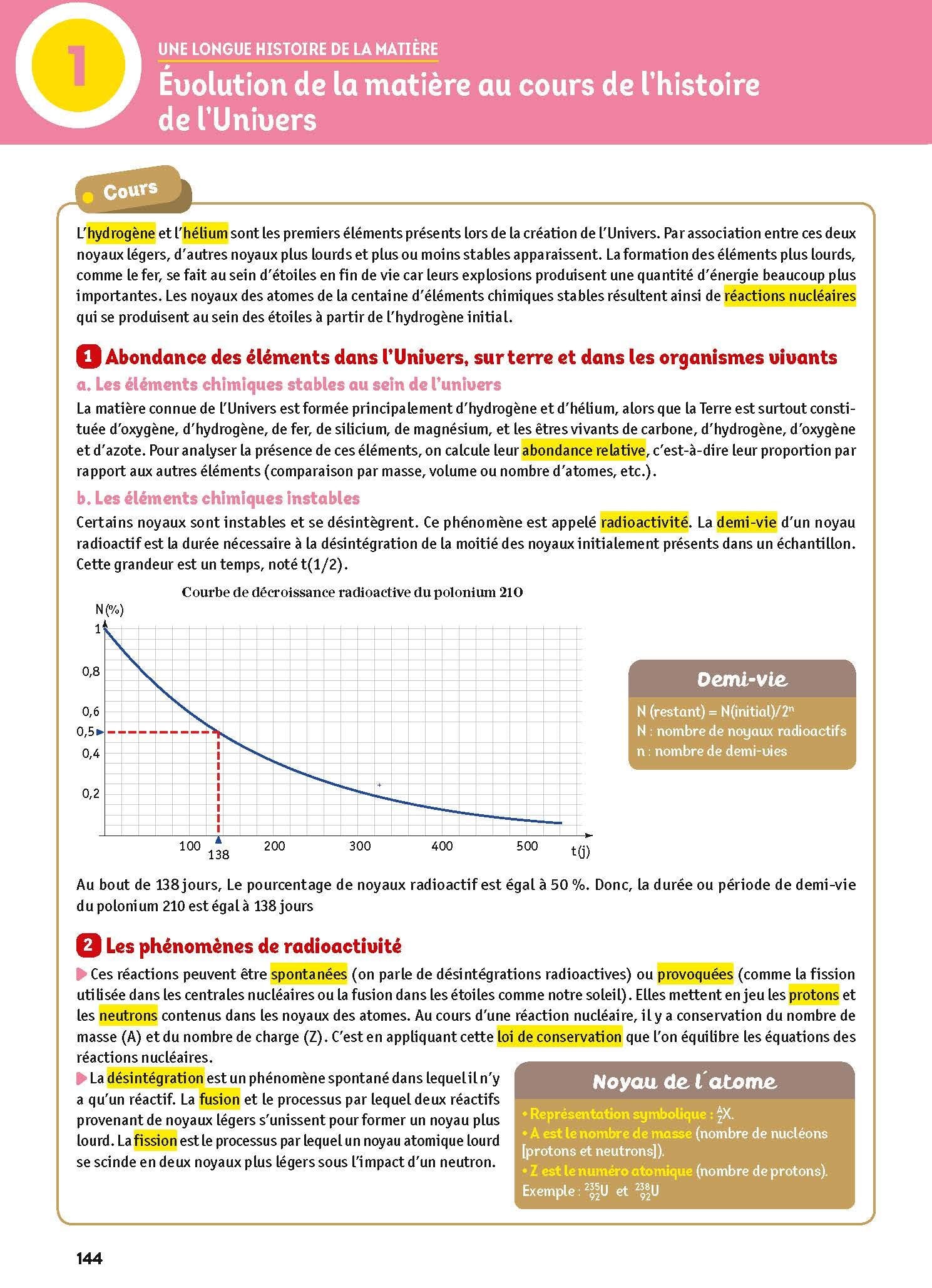 L'année de 1re - Enseignements communs