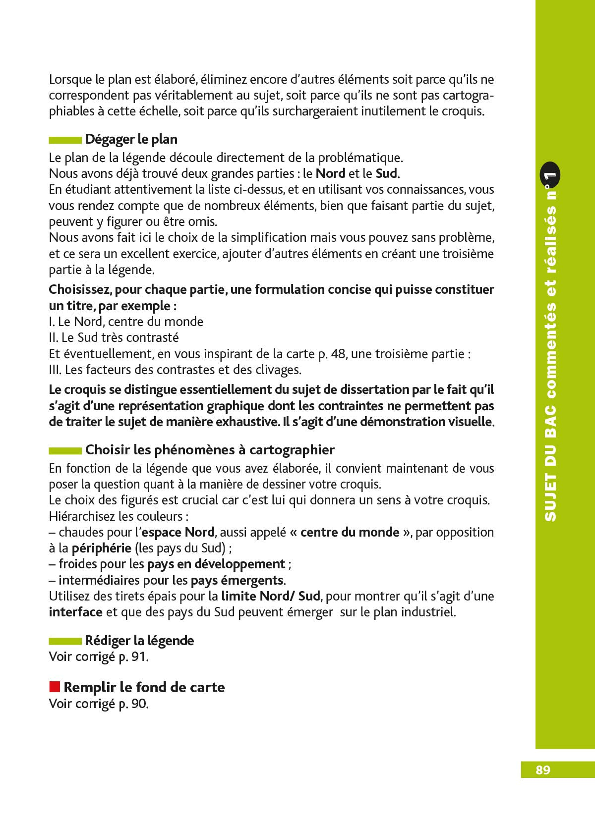 DéfiBac Cours/Méthodes/Exos Croquis de Géographie Terminale L/ES/S