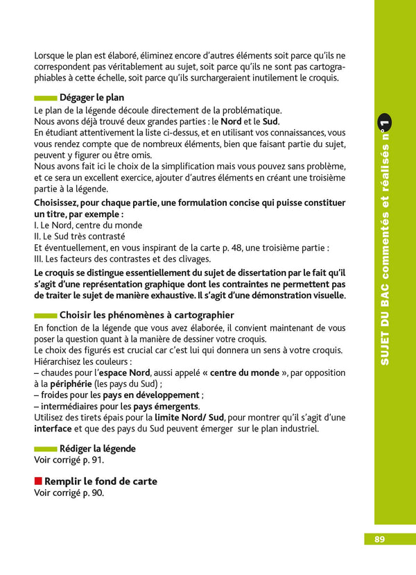 DéfiBac Cours/Méthodes/Exos Croquis de Géographie Terminale L/ES/S