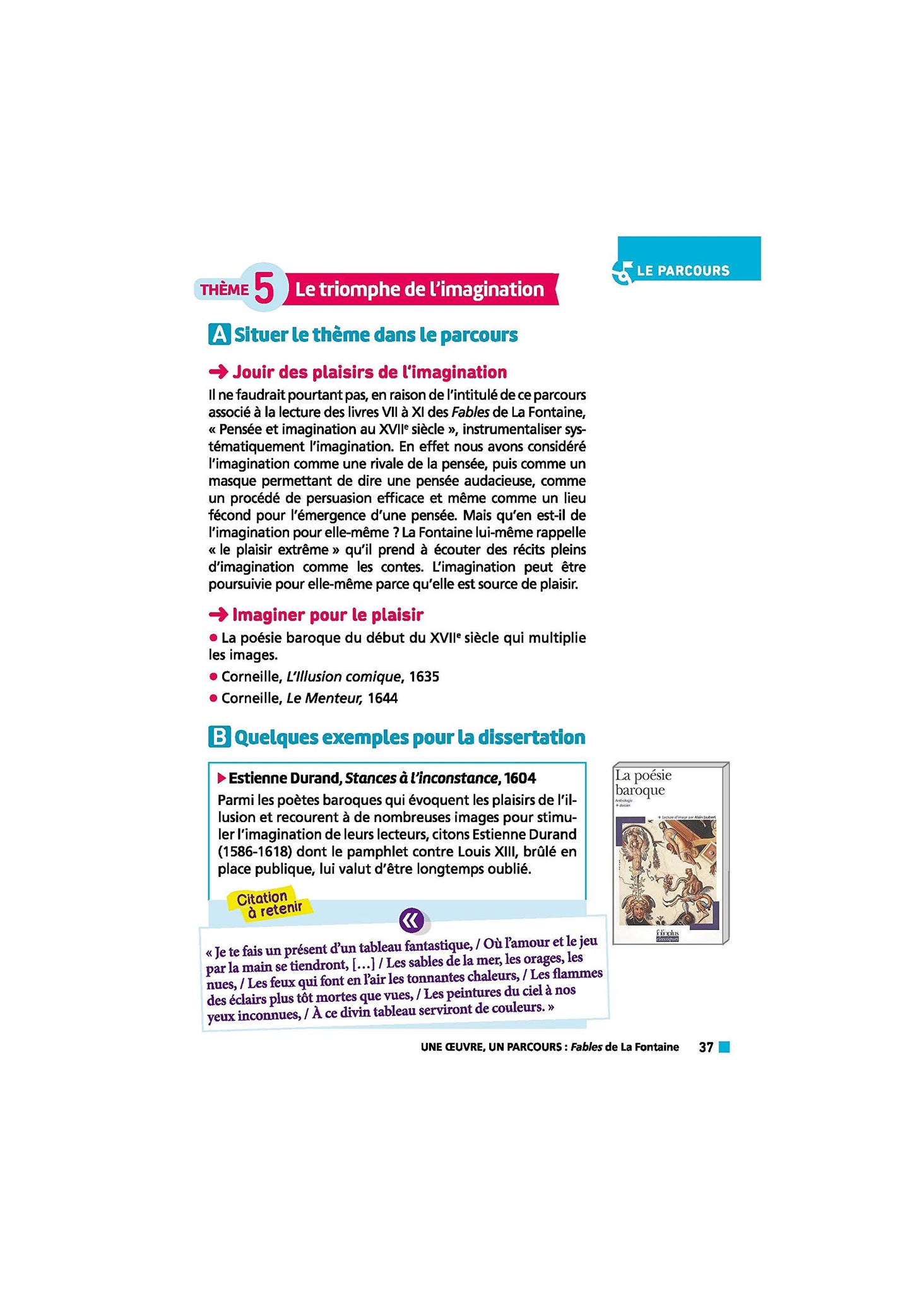 Analyse et étude de l'oeuvre - Fables (livres VII à XI) de La Fontaine - Réussir son BAC Français 1re 2022 - Parcours associé Imagination et pensée au XVIIe siècle - Une oeuvre, un parcours