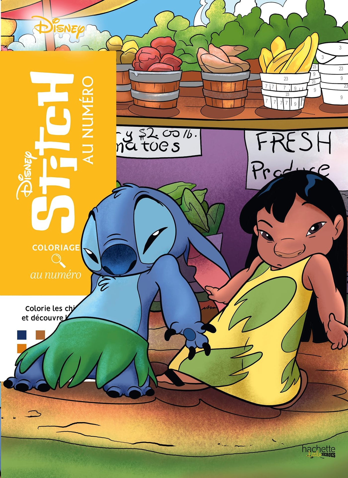 Coloriages au numéro - Stitch: Colorie les chiffres et découvre l'image