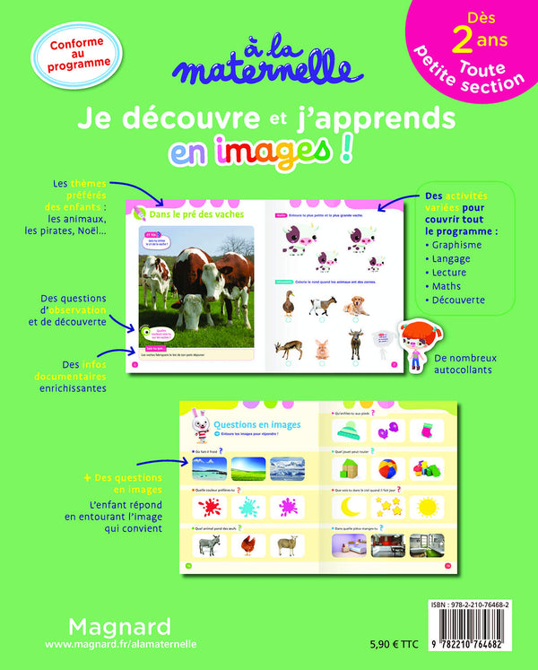 Je découvre et j'apprends en images en Toute Petite section dès 2 ans - A la maternelle