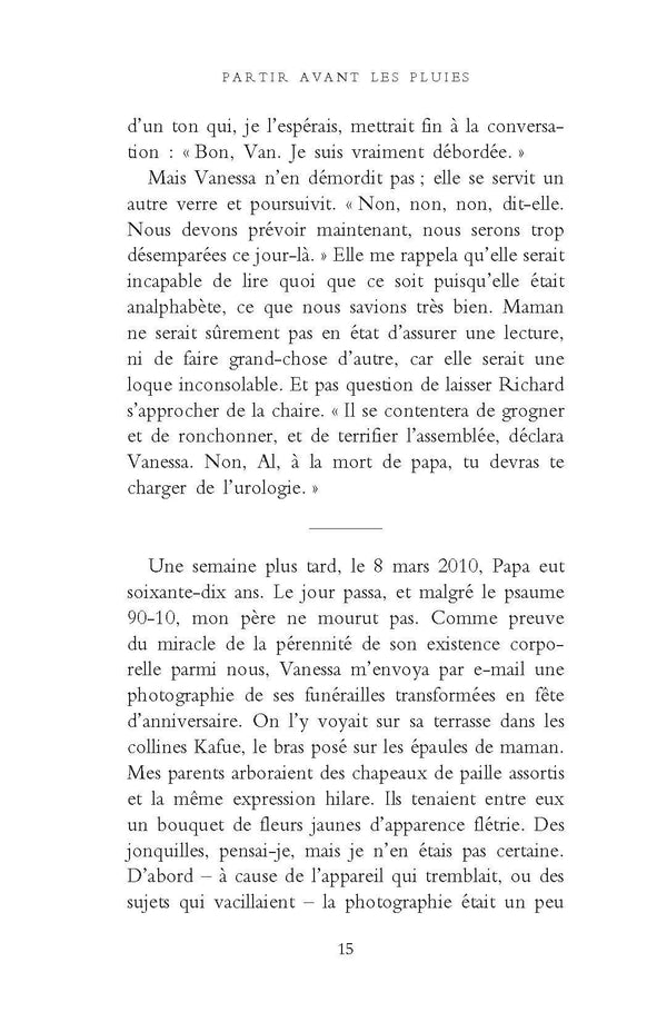 Partir avant les pluies