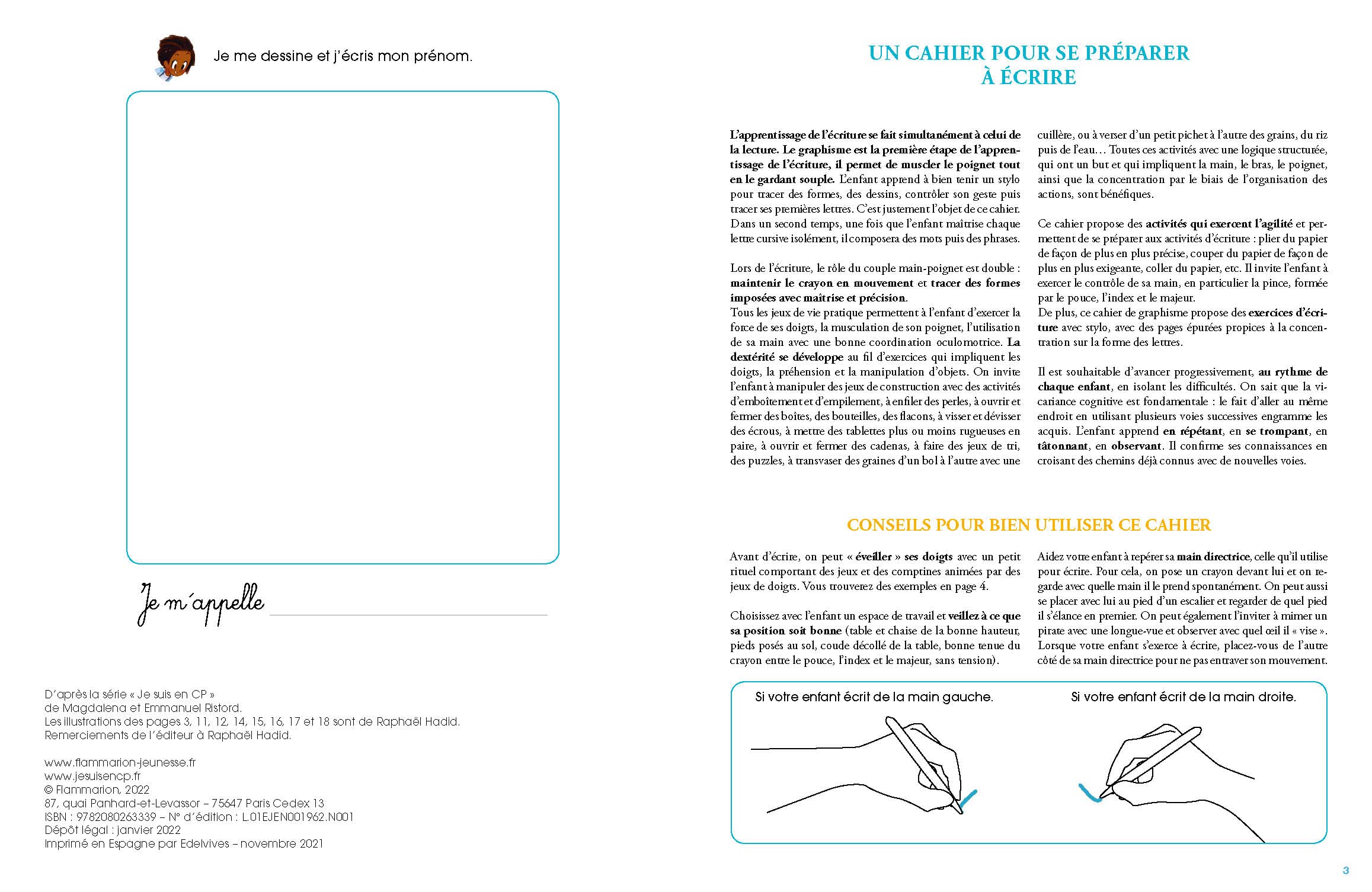 Cahier de graphisme Je suis en CP - Pédagogie Montessori - Mieux apprendre grâce aux neurosciences - Dès 4 ans