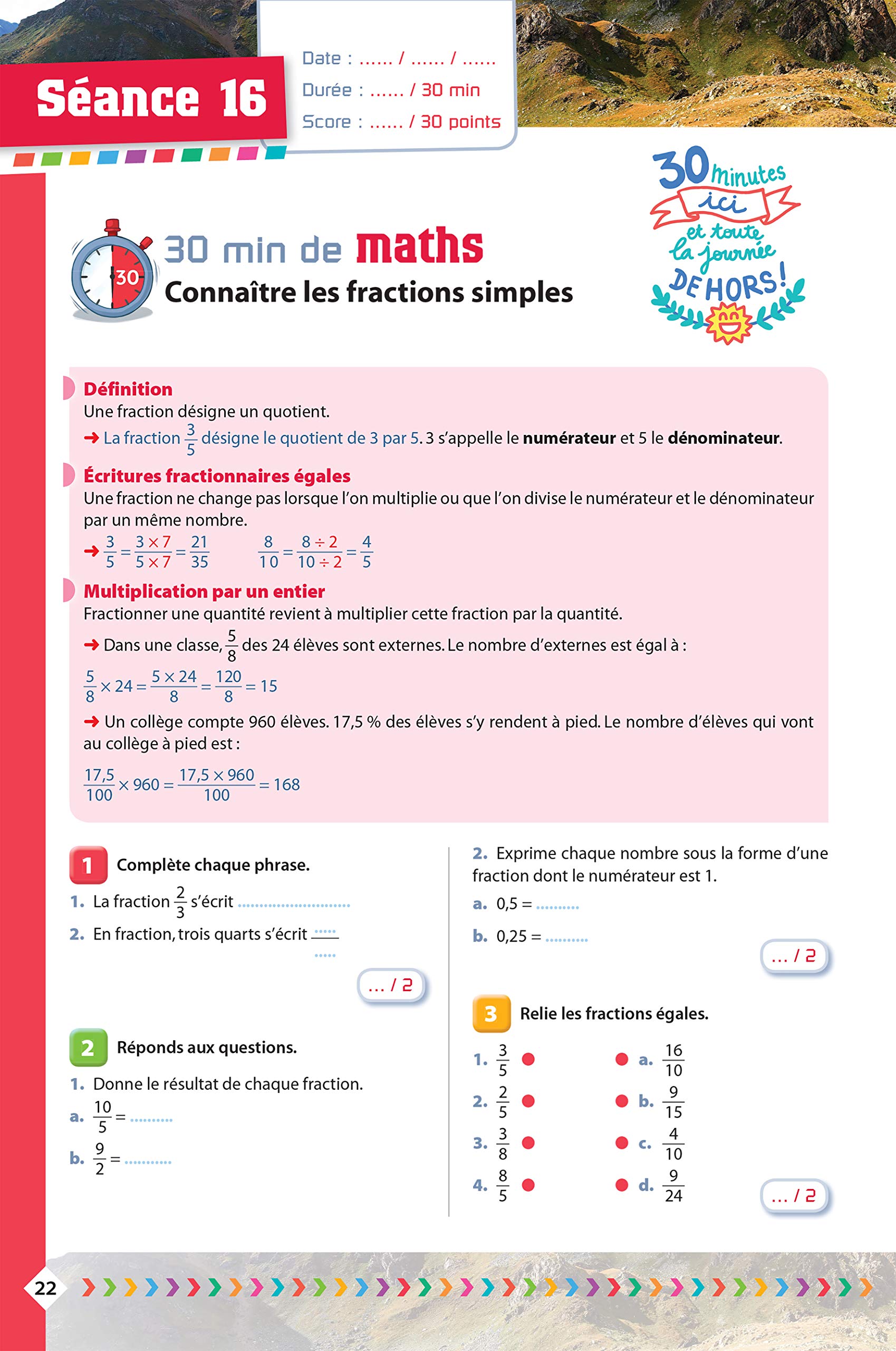 Prêt pour la 5e - Cahier de vacances, révisions de la 6e