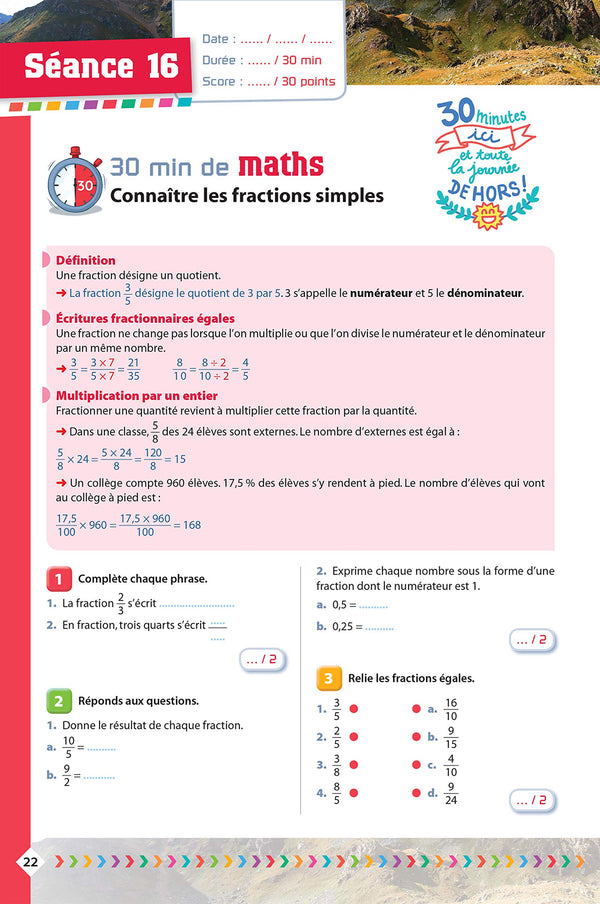Prêt pour la 5e - Cahier de vacances, révisions de la 6e