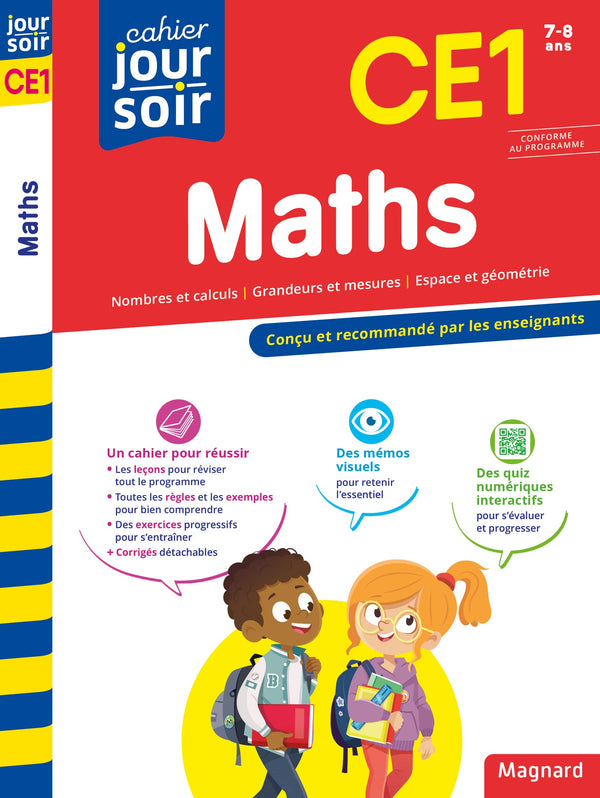 Maths CE1 - Cahier Jour Soir: Conçu et recommandé par les enseignants