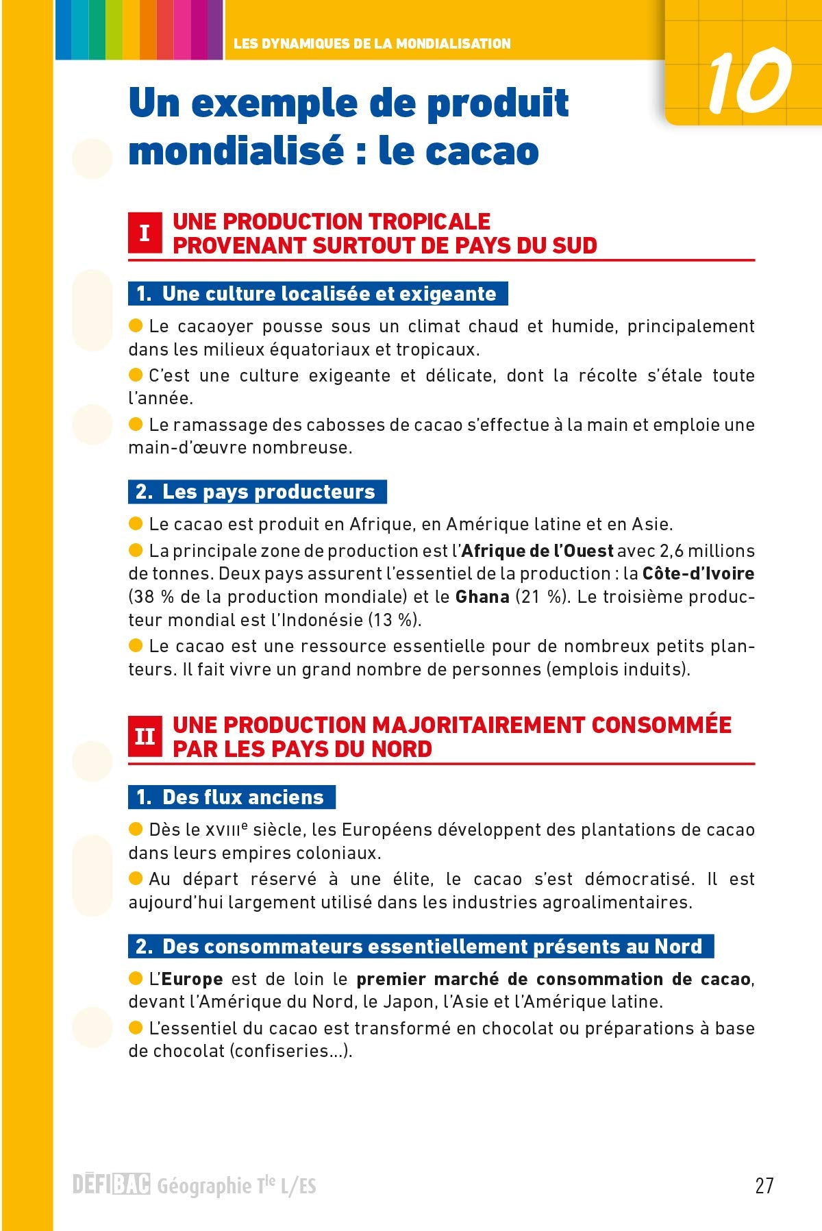 DéfiBac - Fiches de révision - Géographie Tles L-ES + OFFERT : vos fiches sur votre mobile