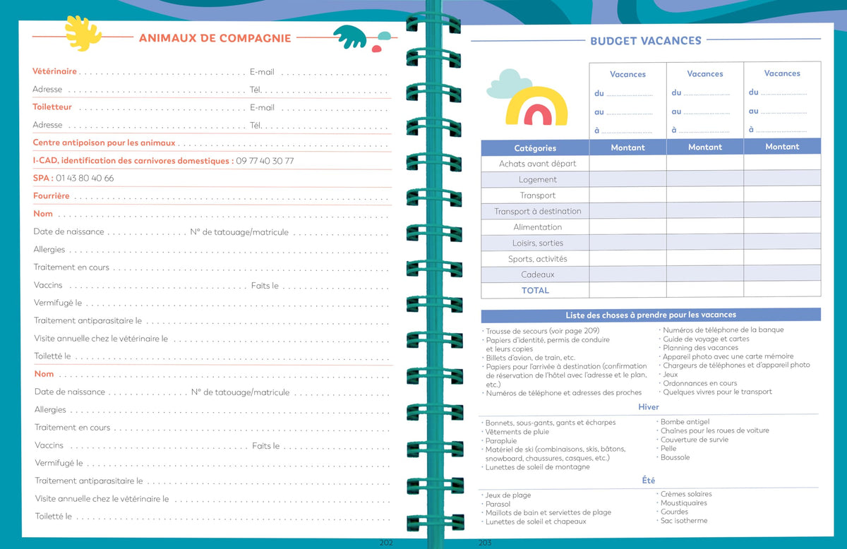 Agenda familial Mémoniak, sept. 2025 à déc. 2026