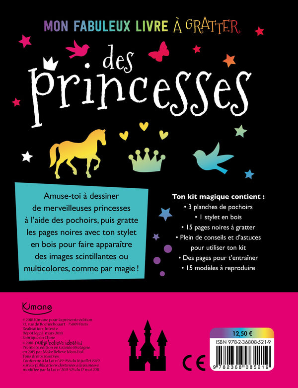 Mon fabuleux livre à gratter des princesses