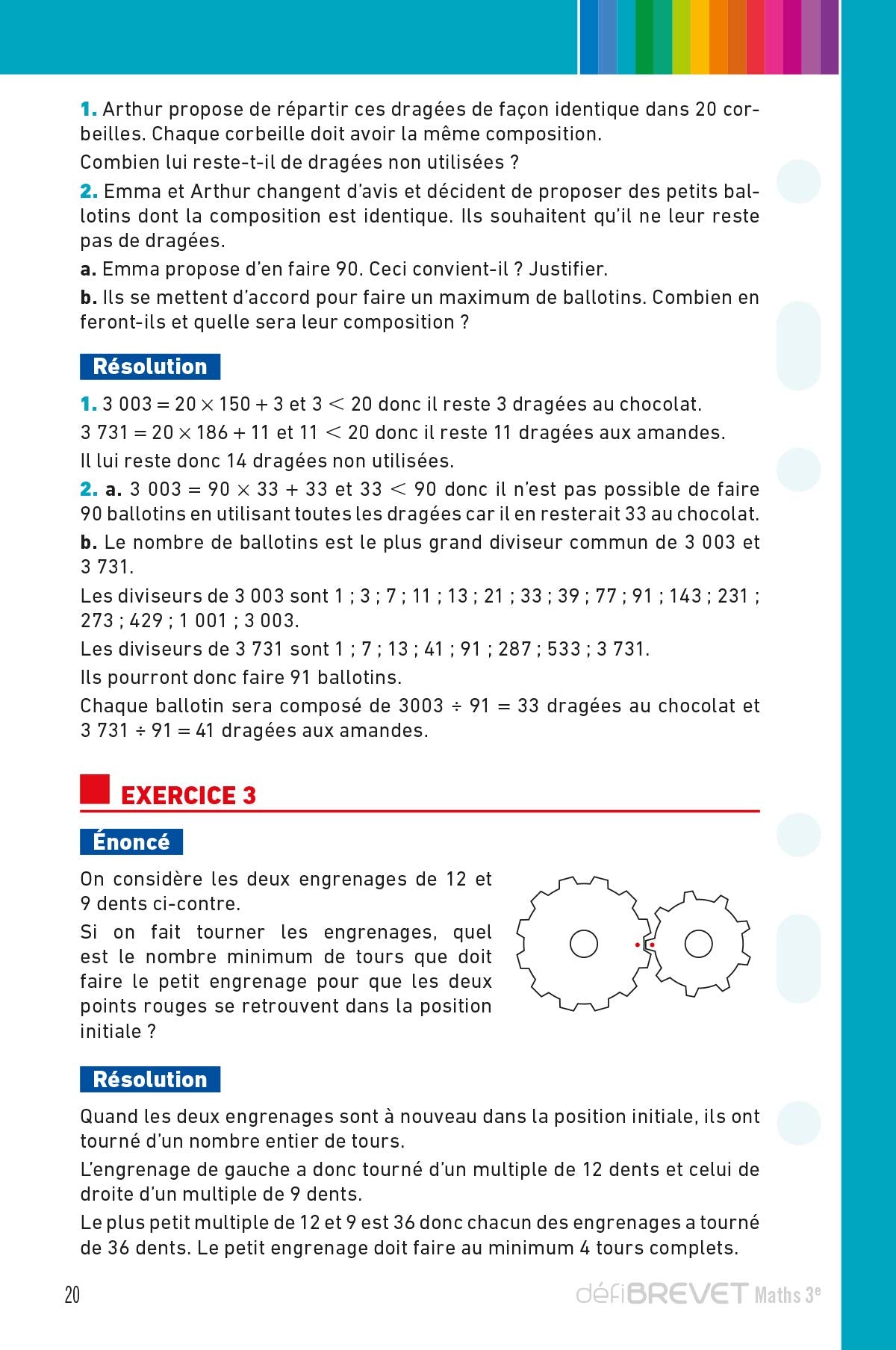 Defibrevet - fiches de révision - maths 3e