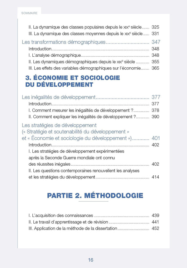 Economie, sociologie, histoire du monde contenporain 1er abbée ECE