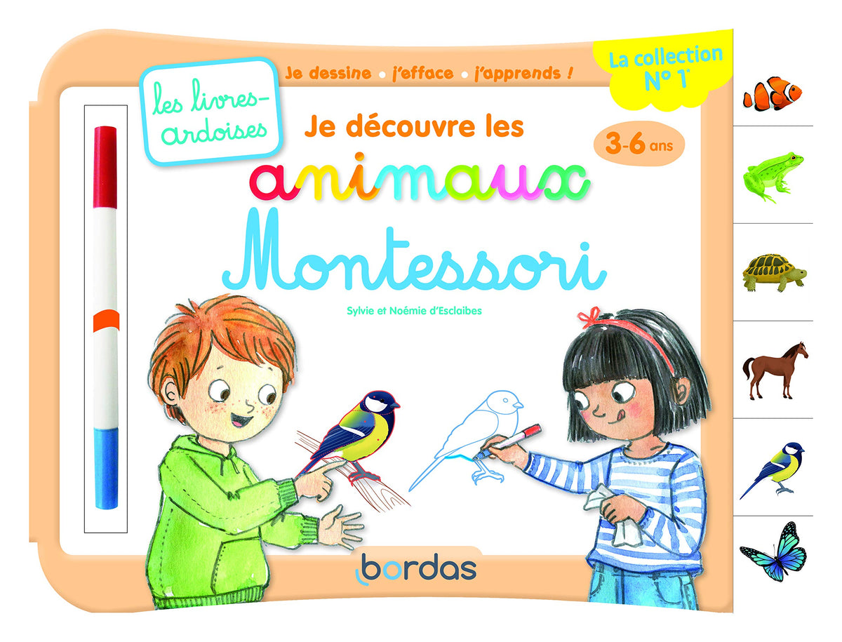 Les livres-ardoises - Je découvre les animaux Montessori